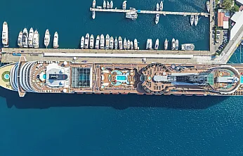 'MSC Divina' kruvaziyeri Marmaris'e 4 bin 140 turist getirdi