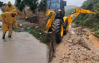 Muğla Büyükşehir Belediyesi ekipleri yağmur mesaisinde