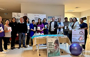 Muğla'da Normal Doğum Haftası kapsamında farkındalık standı kuruldu
