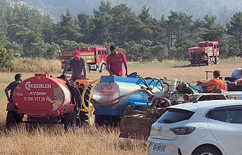 Muğla'da traktörünü ve su tankerini alan yangına koştu
