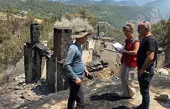 Muğla'da yangından etkilenen üreticiler için hasar tespit çalışmaları sürüyor