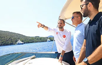 Muğla Valisi Akbıyık, Fethiye Körfezi'nde incelemelerde bulundu