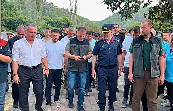 Muğla Valisi Akbıyık yangın bölgesinde incelemelerde bulundu