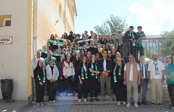 Muğlaspor oyuncuları, Turgut Reis Anadolu Lisesi'nde gençlerin sorularını yanıtladı