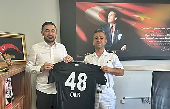 Özkan Torunoğulları'ndan Fethiye Sahil Güvenlik Komutanı Gökhan Çalık'a ziyaret