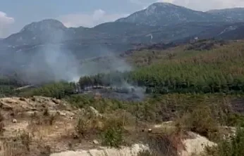Seydikemer'de yanan alan yeniden alevlendi, endişe edilecek bir durum yok