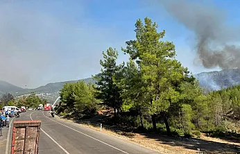 Yeşilüzümlü'de yangın kontrol altına alındı, soğutma çalışmaları başlatıldı