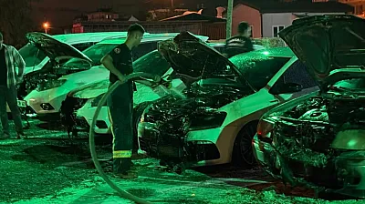 Antalya'da oto galeride 6 aracı ateşe veren şüpheli tutuklandı