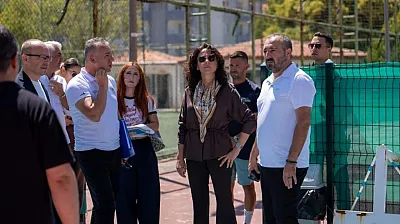 Başkan Köksal Aras, Ali Fuat Özge Spor Tesislerinde incelemelerde bulundu