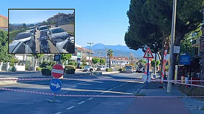 Fethiye'de yol onarımı trafiği etkiledi: Kavşakta araç kuyruğu oluştu