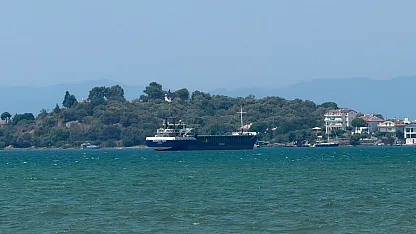 88 Metrelik Yük Gemisi Fethiye Körfezi'nde Demirledi