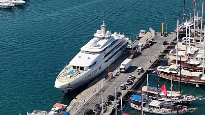 Suudi milyarderin 125 milyon dolarlık mega yatı Fethiye'de 100 ton akaryakıt aldı