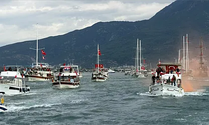 Fethiye'de mavi sularda Cumhuriyet gururu