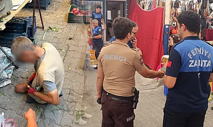 Fethiye'de zabıta denetimi: Dilencilik yapan 2 kişiye müdahale