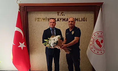 Fethiye'nin Yeni Emniyet Müdürü Yüceur'dan Kaymakam Akkaya'ya ziyaret
