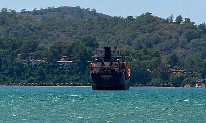 LEADER S İsimli Yük Gemisi Fethiye Körfezi'nde Demirledi