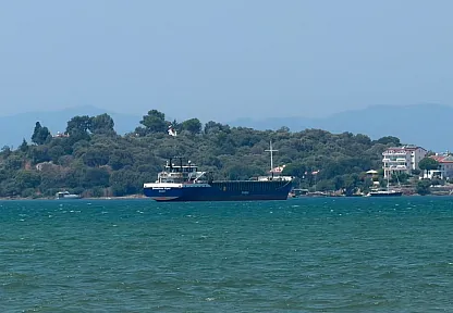 88 Metrelik Yük Gemisi Fethiye Körfezi'nde Demirledi