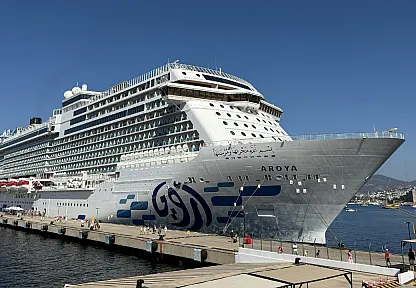 'Aroya' kruvaziyeri Bodrum'a 2 bin 671 turist getirdi
