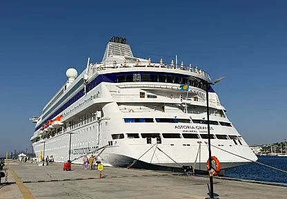'Astoria Grande' kruvaziyeri 398 yolcuyla Bodrum'a geldi