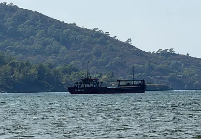 Fethiye Körfezi'nde 80 metrelik yük gemisi