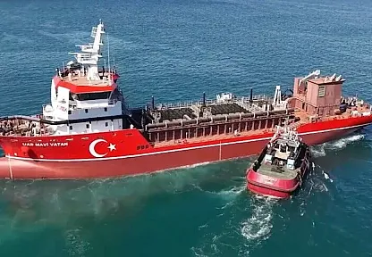 İlk yerli ve milli tarama gemisi 'UAB MAVİ VATAN' suya indirildi
