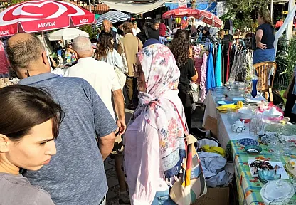 Köyceğiz'de Ekim ayının son Pazar günü ikinci el pazarı kuruldu