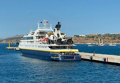 Lüks butik kruvaziyer 'National Geographic Orion' Bodrum'a geldi