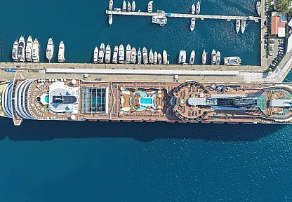'MSC Divina' kruvaziyeri Marmaris'e 4 bin 140 turist getirdi