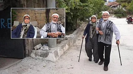 Aşkları Cumhuriyet'in ilk yıllarına dayanıyor: 95 yaşındaki çift, 72 yıllık evliliğiyle yıllara meydana okuyor