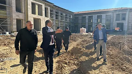 Datça'da Hükümet Konağı inşaatında inceleme