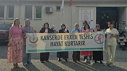 Fethiye'de meme kanserine karşı farkındalık çalışması