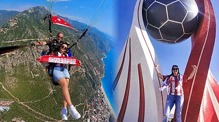 Fethiye Semalarında Sivasspor Sevgisi: Yamaç Paraşütünde Atkısını Açtı