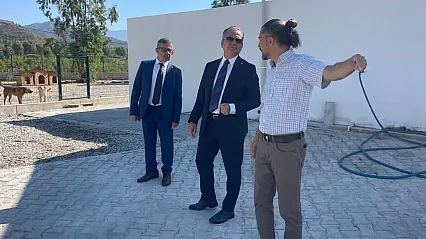 Kaymakam Akkaya ve Başkan Uysal Hayvan Bakımevi'ni Ziyaret Etti