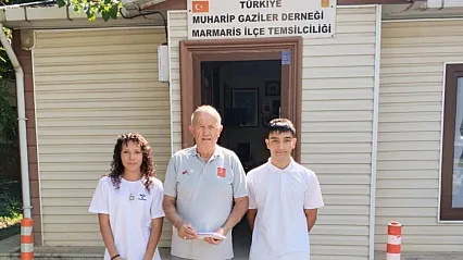 Marmaris'in öğrencilerinden gazileri duygulandıran mektuplar