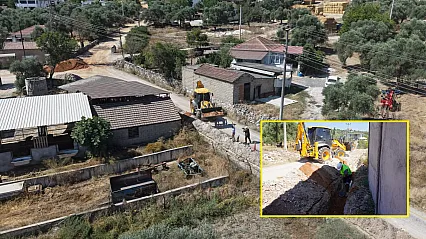 Milas Akyol'daki Kireçli Su Çilesi Sona Eriyor