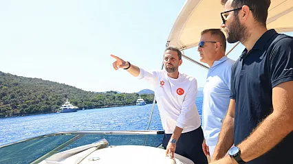 Muğla Valisi Akbıyık, Fethiye Körfezi'nde incelemelerde bulundu