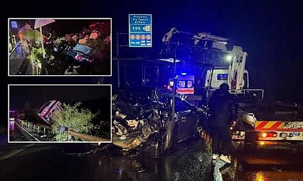 Bodrum'da zincirleme trafik kazası: Karayolu savaş alanına döndü 3 yaralı