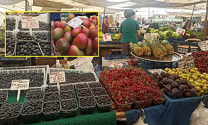 Fethiye Çalış Pazarı'nda Fiyat Rekoru Yaban Mersini ve Mango'da
