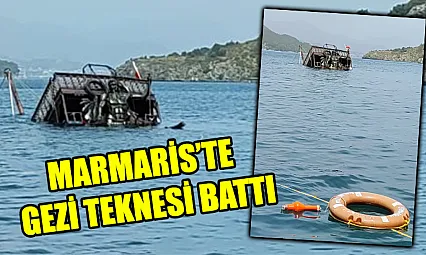 Marmaris'te Gezi Teknesi Battı