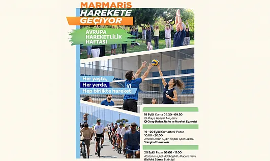 Marmaris'te Avrupa Hareketlilik Haftası etkinlikleri başlıyor