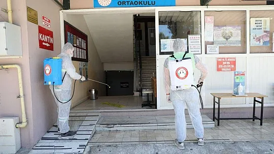 LGS öncesi okulların dezenfeksiyonları yapıldı 
