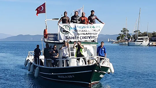 Gökova Körfezi Akbük ve Turnalı'da kıyı temizliği