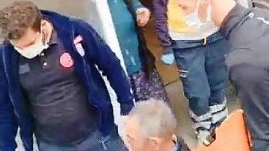 112 ekipleri hastayı 500 metre taşıyıp ambulansa ulaştırdı