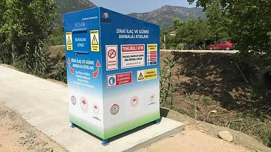 Zirai atık konteynerleri 456 noktaya yerleştiriliyor