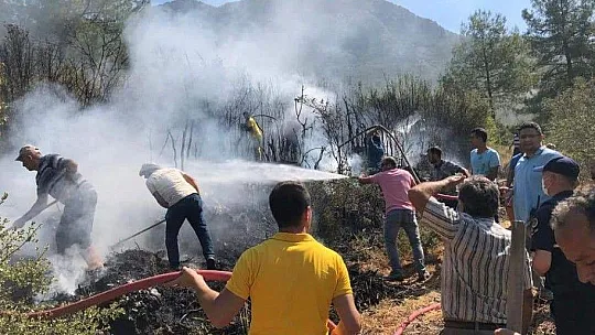 Yeşilüzümlü'deki yangın kontrol altına alındı
