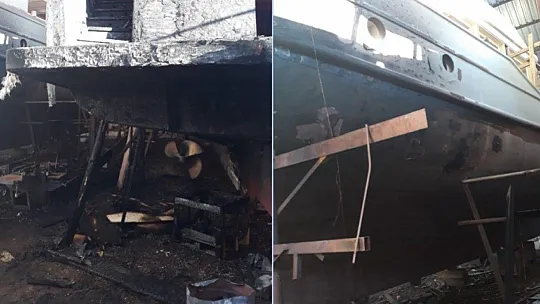 Tersanedeki yangın korkuttu