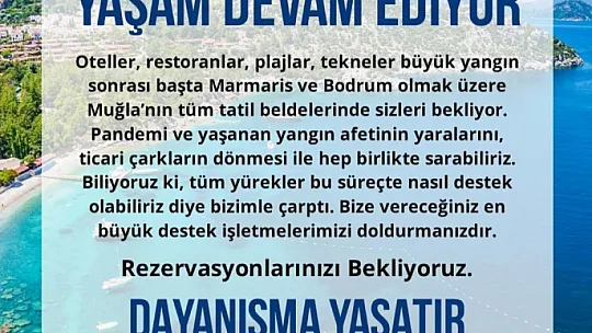 Muğla Odaları ve Borsası'ndan 'Tatile gelin' çağrısı
