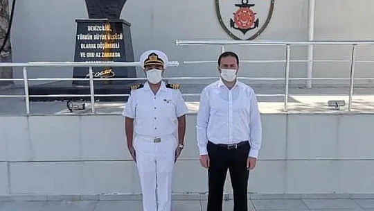 Kaymakam Fırat'tan Yeni Sahil Güvenlik Komutanı Kıreker'e ziyaret