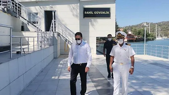 Kaymakam Fırat'tan Yeni Sahil Güvenlik Komutanı Kıreker'e ziyaret