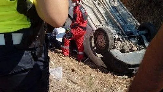 Fethiye'de otomobil takla attı: 1 yaralı